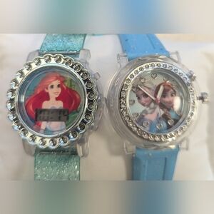 WORKING Disney  Lot Women's or Kids Watches ELSA ANNA ARIEL